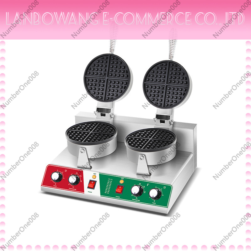 Food Snacks Restaurant - Plancha Giratoria para Waffles Antiadherente, Máquina