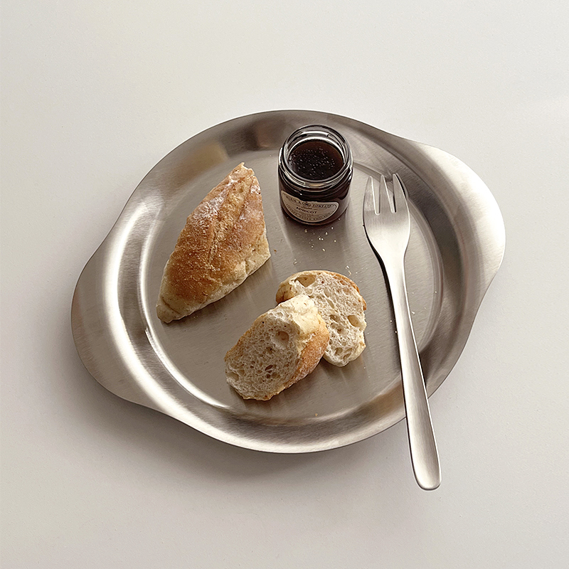 Food Snacks Restaurant - Plato Binaural de acero inoxidable 304,