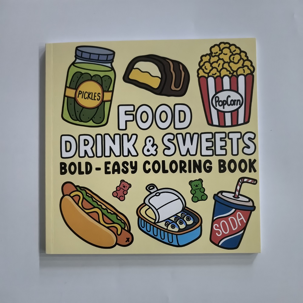 Libro para colorear de aliment - Food And Snacks Coloring Book Bold And Easy reseña y precio