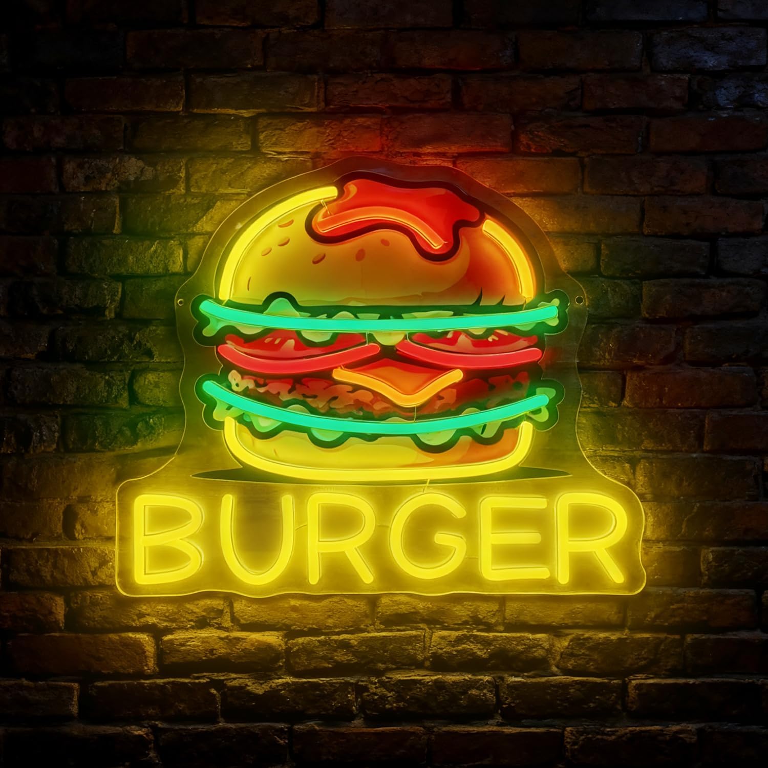 Letrero de Neón de Hamburguesa - Food Snacks Restaurant reseña y precio
