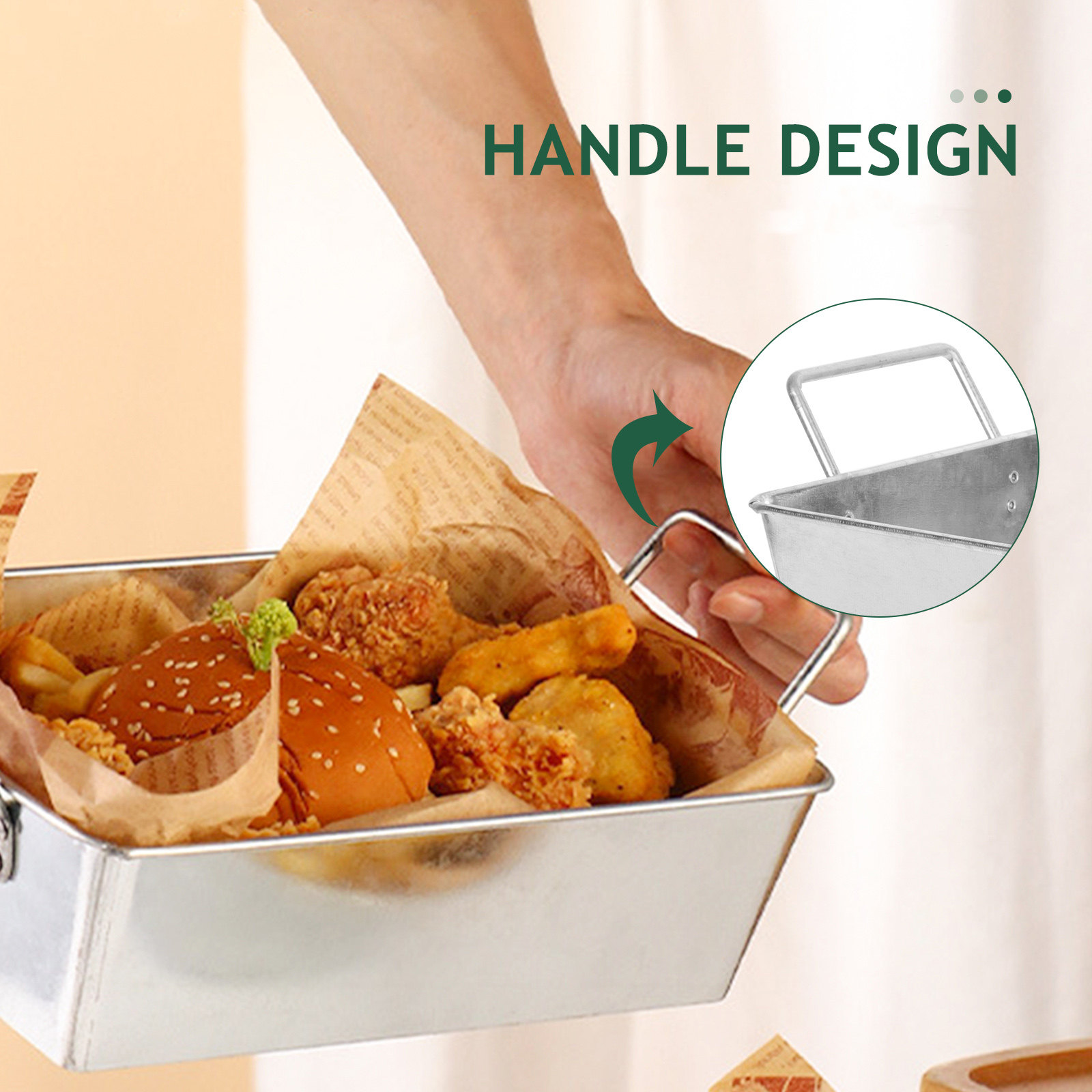 Bandeja para Pollo Frito con A - Food Snacks High In Iron reseña y precio