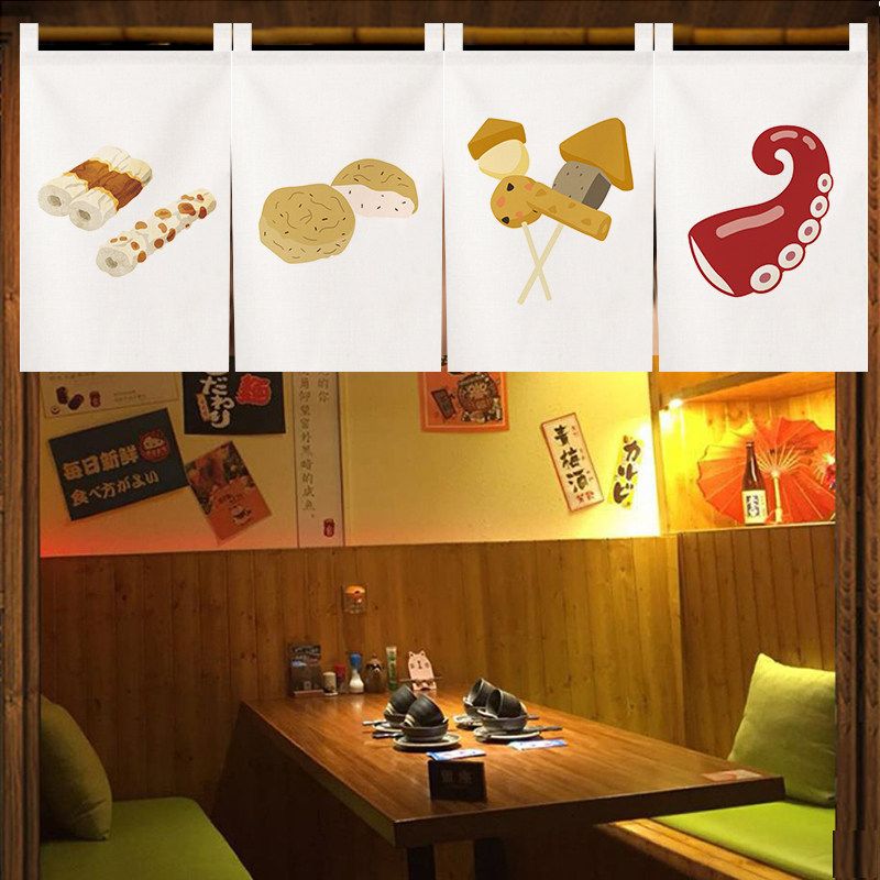 Cortina corta japonesa Noren d - Food Snacks Restaurant reseña y precio
