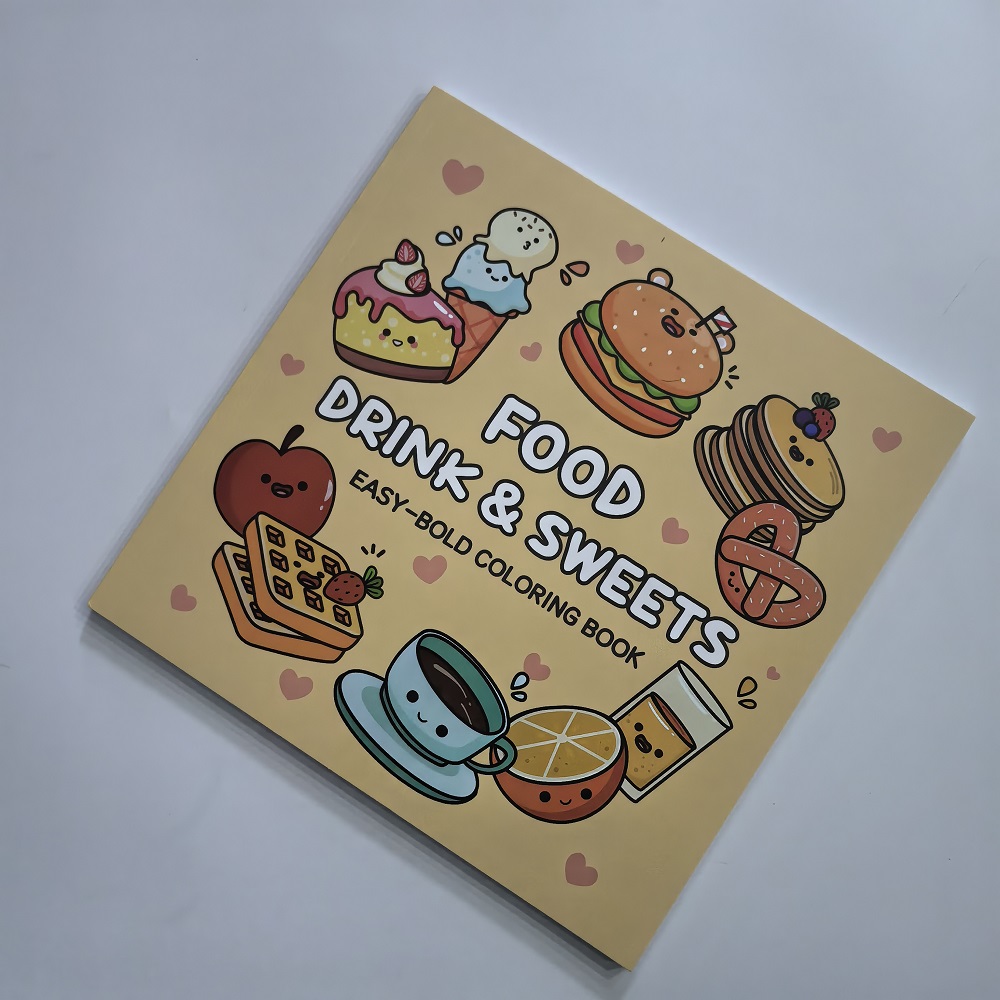 Libro para colorear de comida, - Food And Snacks Coloring Book Bold And Easy reseña y precio