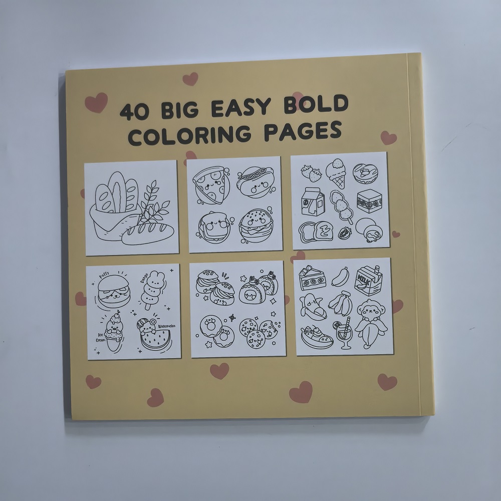 Libro para colorear de comida, - Food And Snacks Coloring Book Bold And Easy reseña y precio