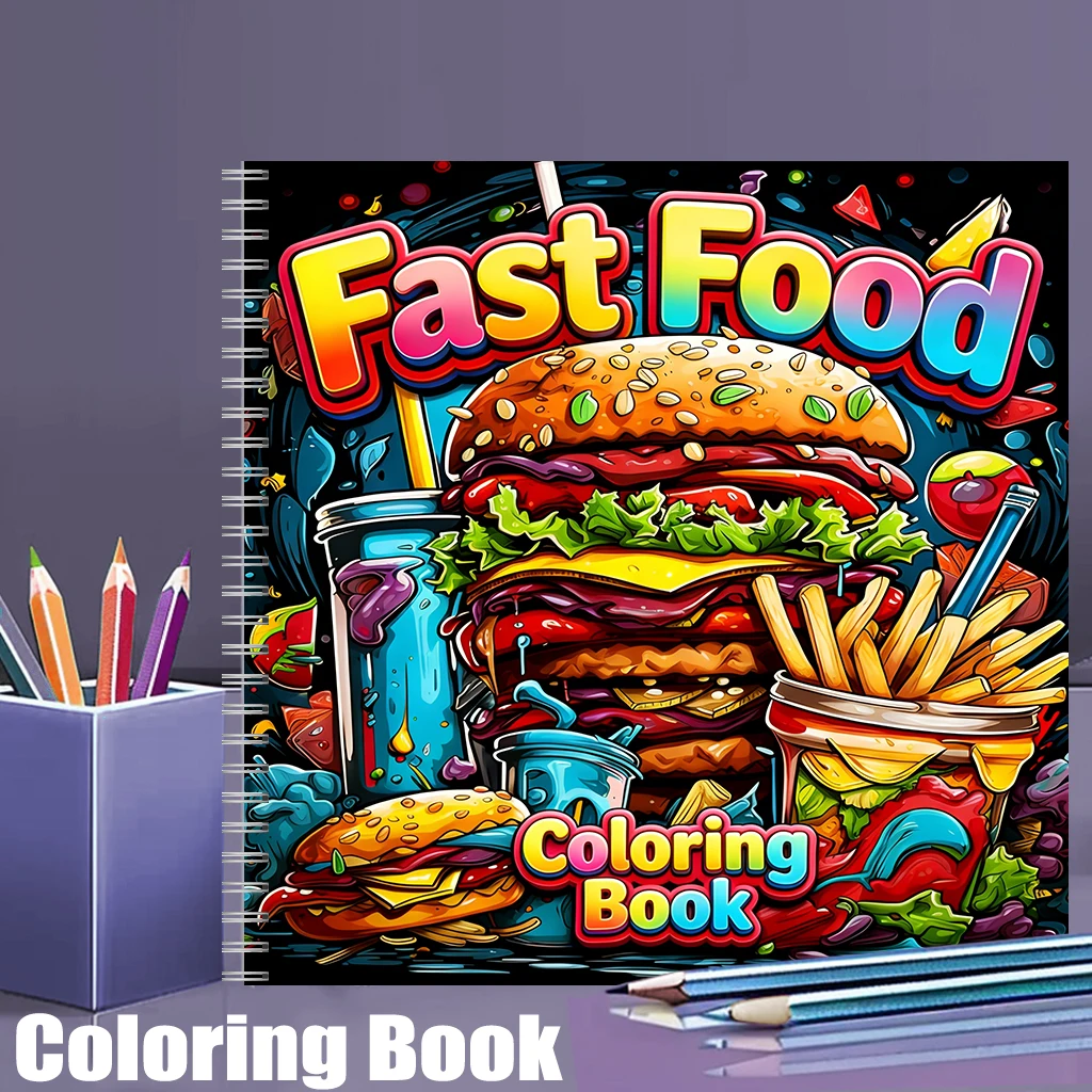 Libro de Colorear de Comida Rá - Food And Snacks Coloring Book Bold And Easy reseña y precio