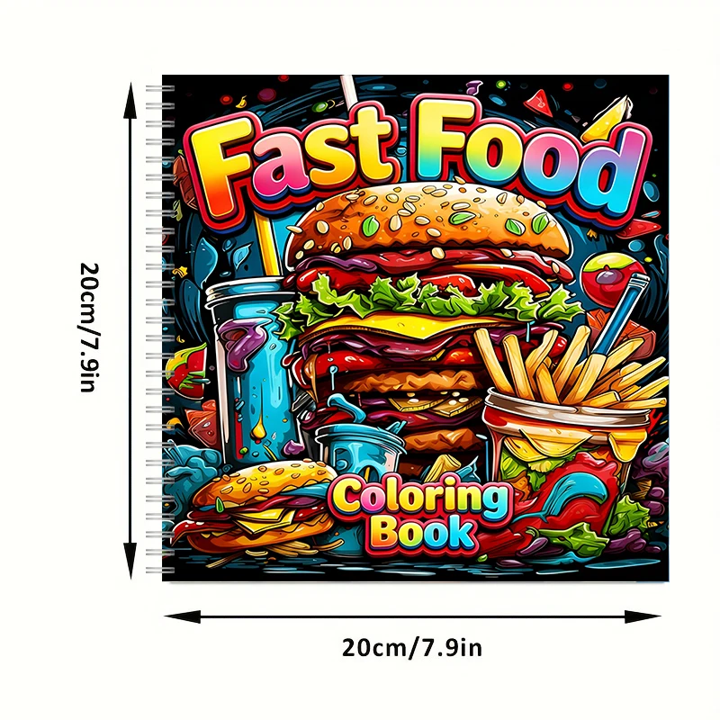 Libro de Colorear de Comida Rá - Food And Snacks Coloring Book Bold And Easy reseña y precio