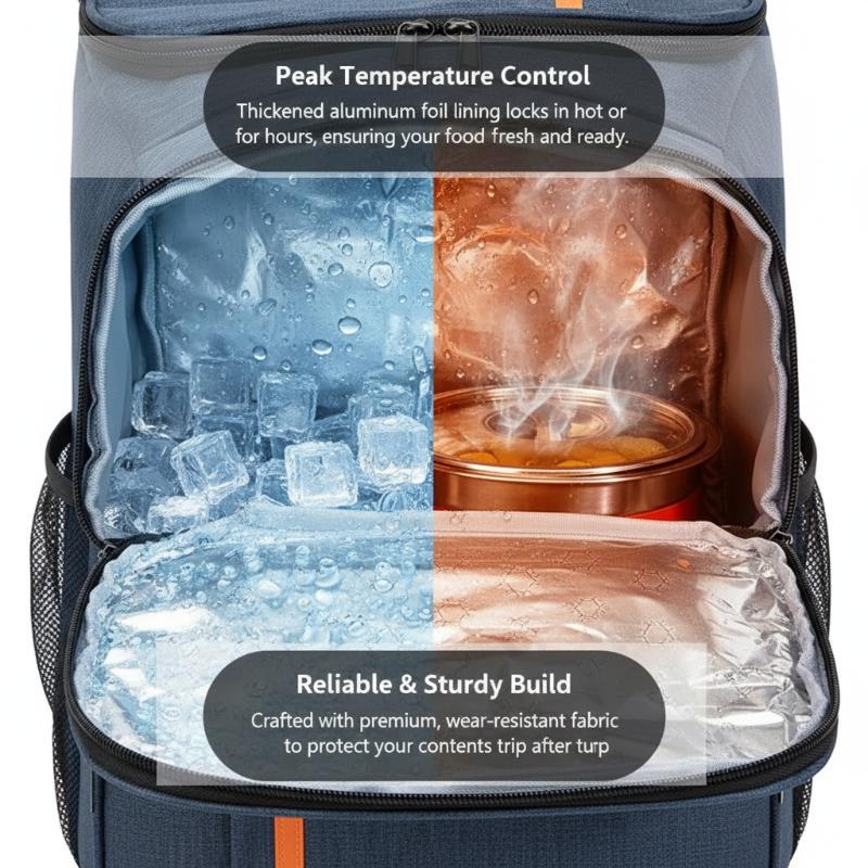 Mochila térmica aislada de gra - Food Snacks Delivery reseña y precio